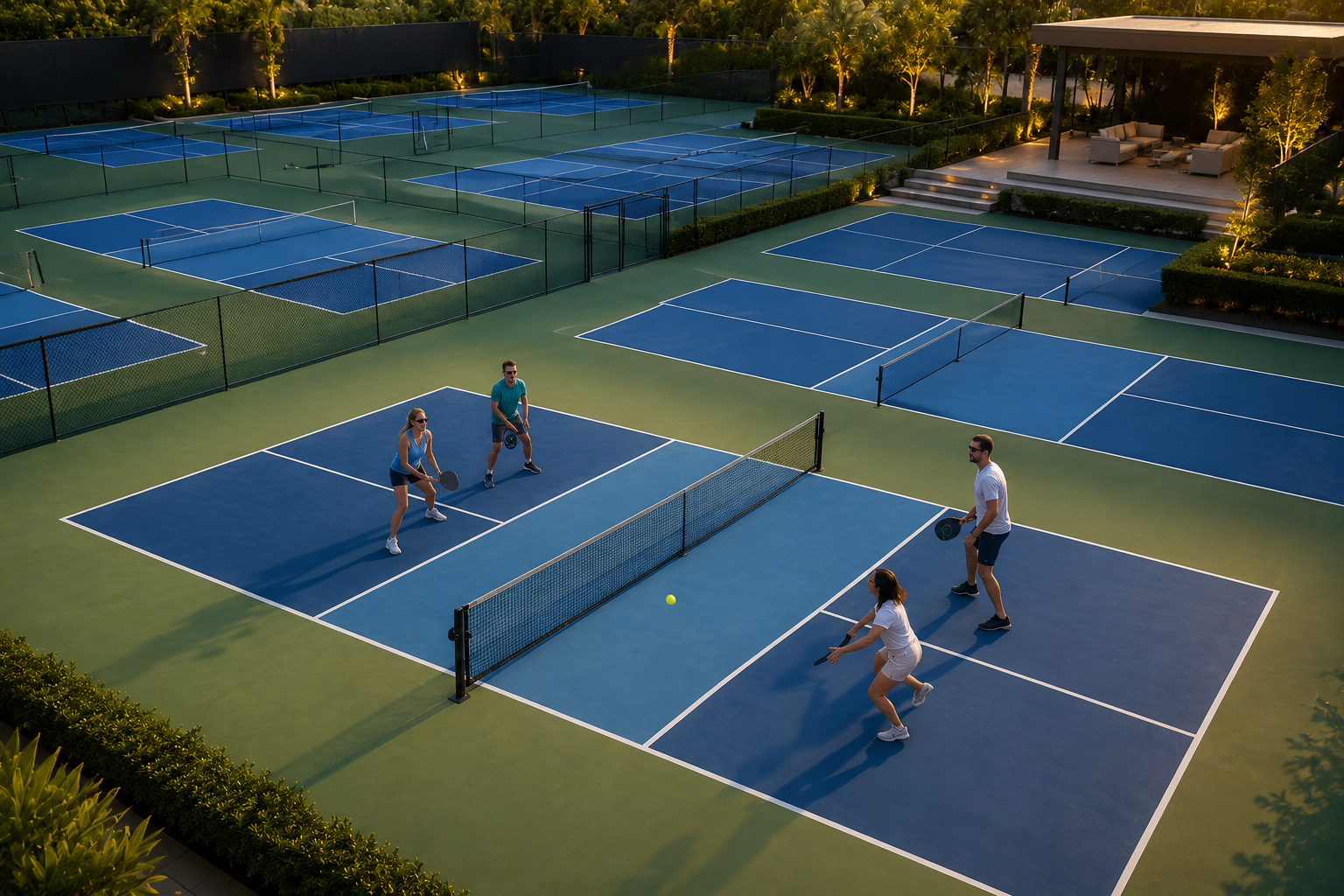 Indoor pickleball court utilization